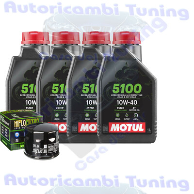 Service Kit Öl Motul 5100 10W40 Für Moto Guzzi 1400 California ABS 2012 2017