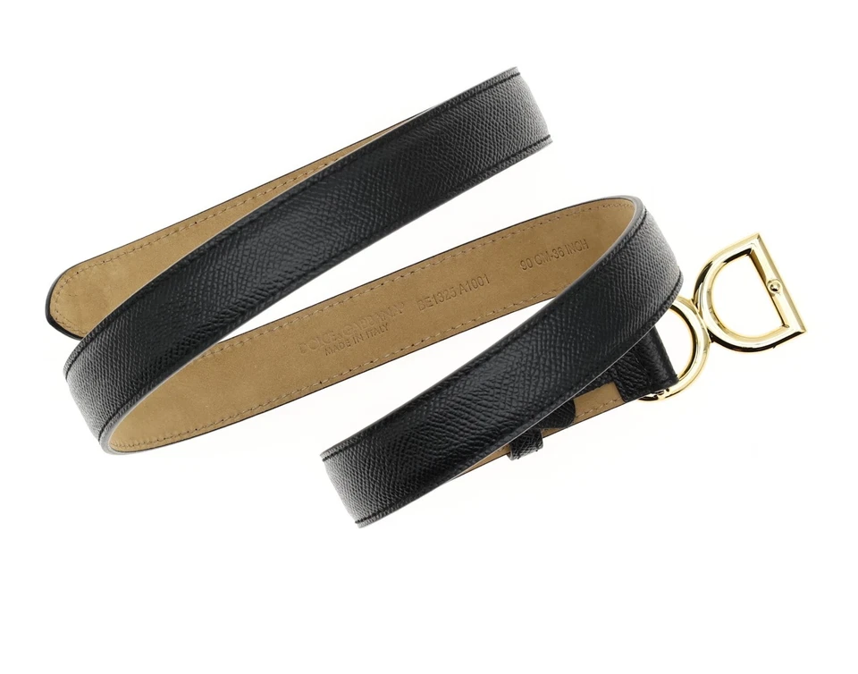 Dolce & Gabbana V5210 Women s Black Monogram Logo Buckle Belt Size 90 cm/36 in - Image 3 of 3