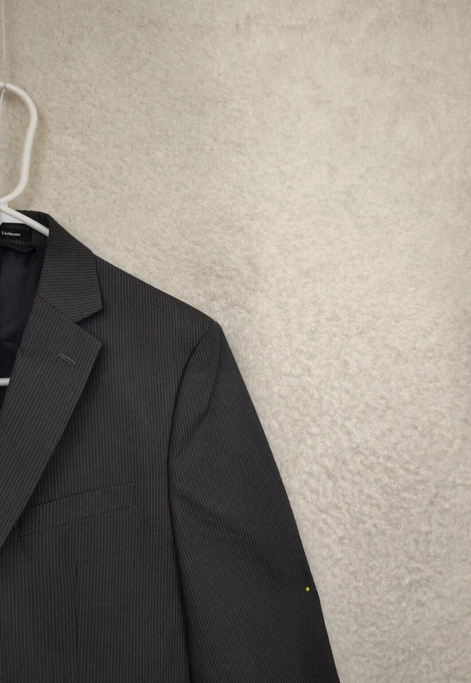 Костюм для мальчика Joseph Feiss 16 коричневый в полоску вискозная смесь однобортный блейзер - Изображение 3 из 4