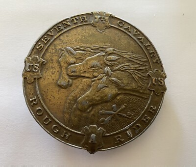 Bergamot vintage brass horse head belt cavalry rough rider