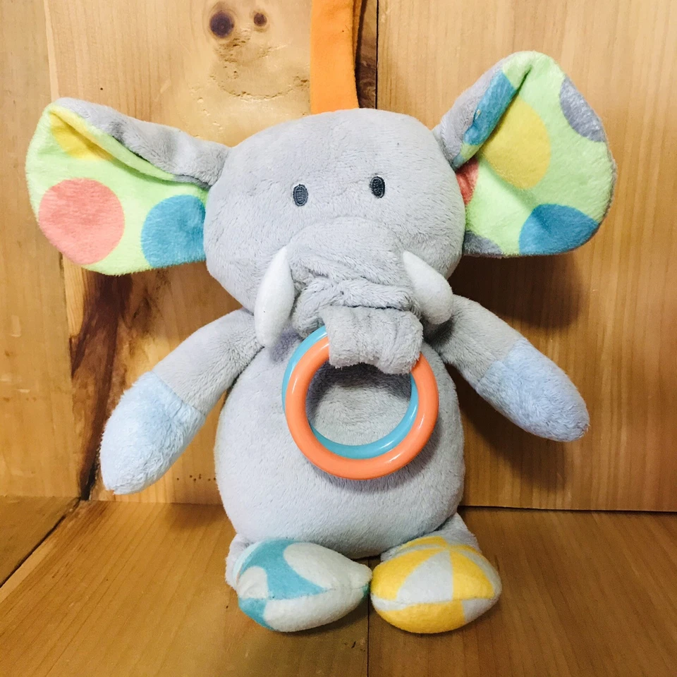 Juguete Manhattan Musical Elefante Oreja Arrugada Azul Bebé Cuna Animal Peluche Lovey (22 Foto 2 de 4