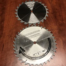 2x  General Internat. 10” 24 Tooth Miter Table Saw Blades New Condition See Desc