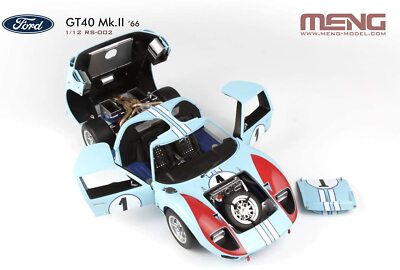 Big size Meng Model 1/12 Model Kit Ford GT40 Mk.2 1966 friom Japan