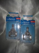 DR BROWNS NATURAL FLOW 2 PACK STANDARD LEVEL 1 SILICONE NIPPLES 0M  LOT OF 2 