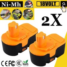 2Pack Replace for Ryobi 18V 18 Volt PLUS 4.8Ah NIMH Battery P100 13022 ABP1801