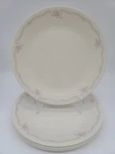 Corelle 'English Breakfast' 10-1/4" Dinner Plates Beige Pink Blue Set Of  6-Pc
