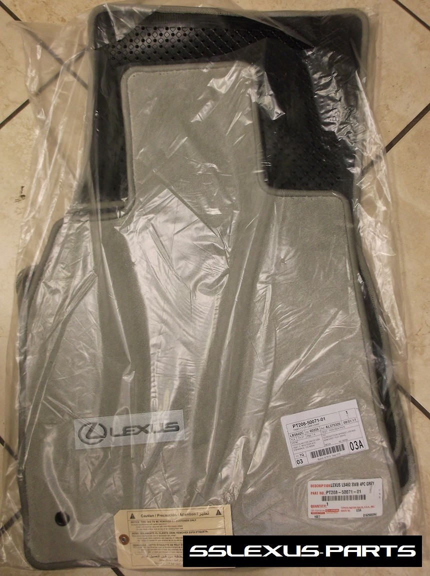 Lexus LS460 (20072012) (RWD) OEM Genuine 4pc CARPET FLOOR MATS (Gray