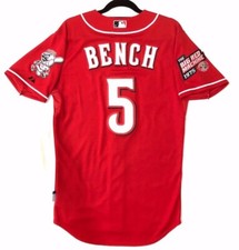 Authentic Majestic 40 MEDIUM CINCINNATI REDS JOHNNY BENCH COOL BASE Jersey RARE!