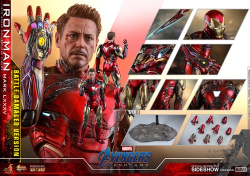 Hot Toys Marvel Avengers Endgame Iron Man Mark LXXXV Battle Damaged Die Cast New - 第 1/12 張圖片