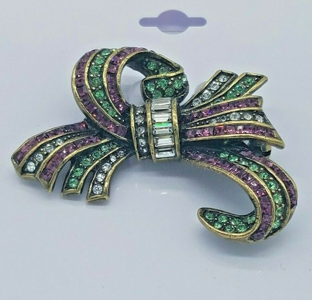 Heidi Daus Beautiful Crystal Bow Brooch eBay