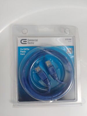 CE-TECH 3 Ft Blue  Cat 5E Patch Cord New