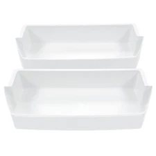 White Shelf Bin Compatible with Kenmore Whirlpool Refrigerator For 2187172 2-PC