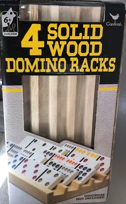 Dominoe Racks New Cardinal Domino Racks 4 Solid Wood Domino Holder Racks | eBay