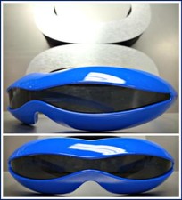 SPACE ROBOT PARTY RAVE COSTUME CYCLOPS FUTURISTIC SHIELD SUN GLASSES Blue Frame