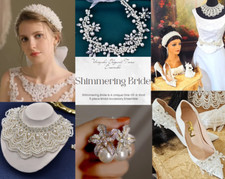 Shimmering Bride is a Unique One-Of-A-Kind 5-piece Bridal Headpiece Ensemble