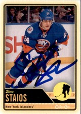 Steve Staios Signed Auto 2012-13 O-Pee-Chee card New York Islanders