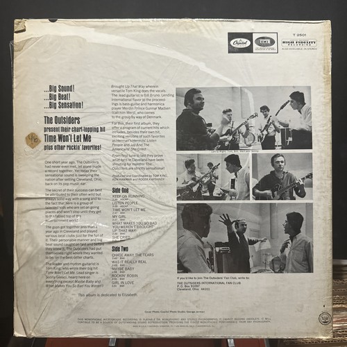 The Outsiders / Time Won’t Let Me LP Capitol 2501 + Shrink Mono - Picture 2 of 7