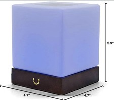 LuvLink Cube Friendship Lamp v3 Extended WiFi -Wood  Glass Natural, 2, Count 