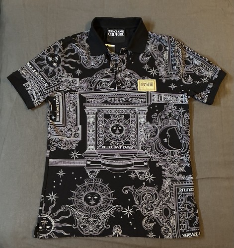 Versace Jeans Couture Black & White Stars Moon T Shirt Men Size Medium Tee NEW