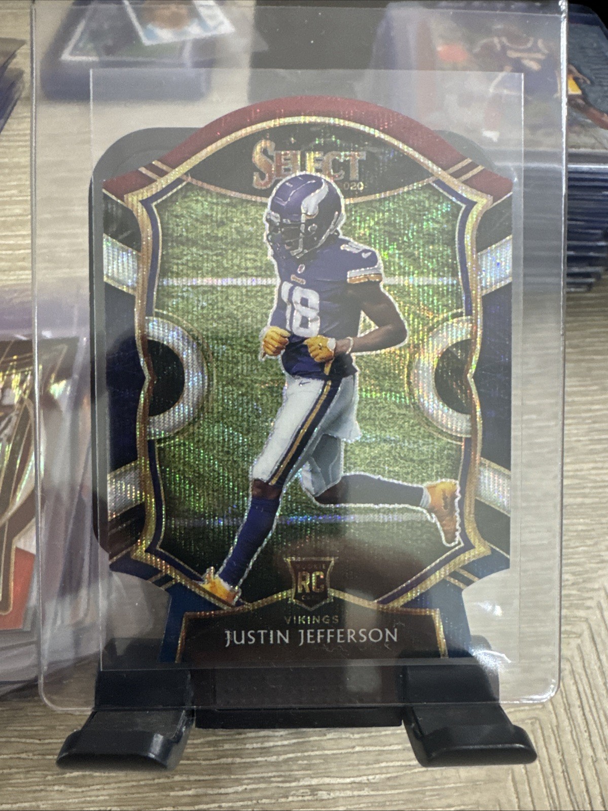 2020 Panini Select - Concourse Justin Jefferson #61 Tri-Color Prizm Die-Cut (RC)