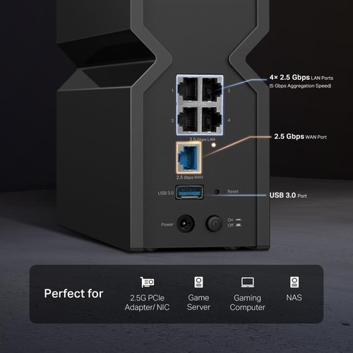 Routeur TP-Link Tri-Band BE9300 WiFi 7 (Archer BE550) - 6 flux, ports 2,5G complets - Photo 2/4