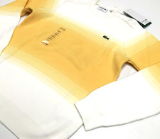 Lacoste France Colorblocked Striped Luxury Pullover Knit Sweater Organic Cotton