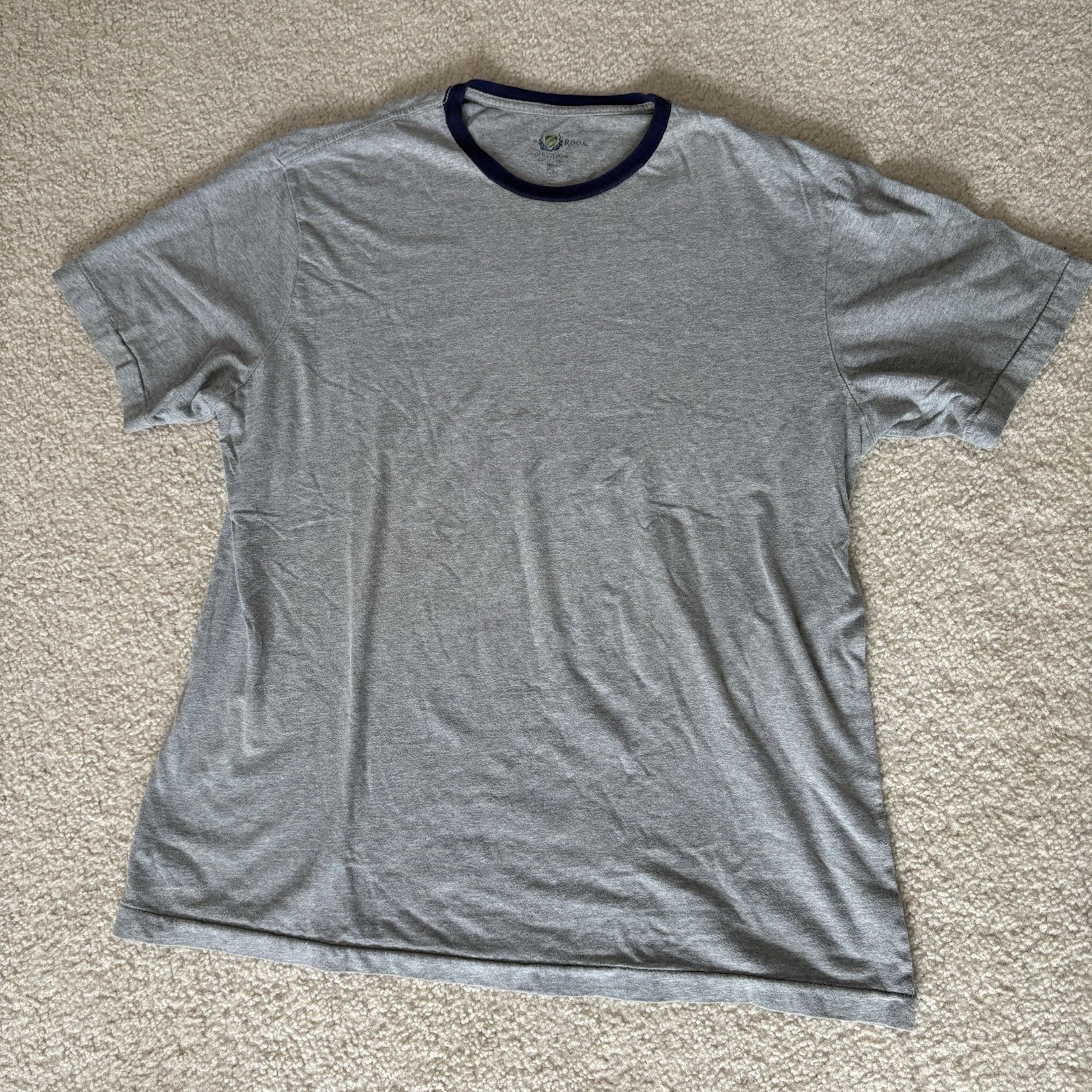 Vintage Club Room Men’s T Shirt Size L Gray Ringer Style