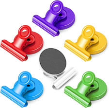 6Pack Magnetic Clips Heavy Duty, Colorful Magnet Clips for Fridge Refrigerator