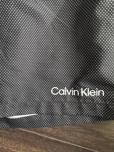 Calvin Klein Men's 7" Gradient Dot Swim Shorts With Brief Liner Black White XL - Picture 7 of 9