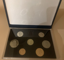 1988 Royal Mint UK Proof Coin Collection 7 Coin Set Original Case & Booklet