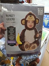Amscam Baby Monkey Around Costume - Infant 0-6 Months NEW