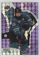 2021-22 Upper Deck Allure Purple Diamond 2/10 Brent Burns #18 0c3