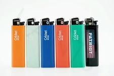 6 items 5x Cricket Regular Flame Disposable And 1x Patriot Disposable Lighters