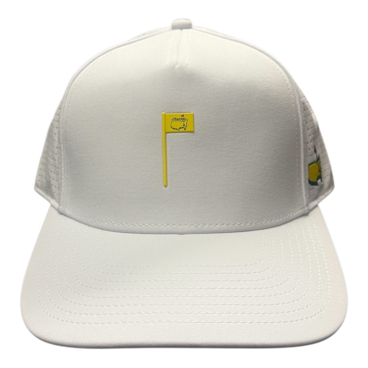 新品　現地調達品 Masters 2026刺繍ロゴ ホワイトキャップ 2026 Masters Tournament White Pin Flag Logo Embroidered Hat
