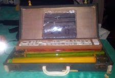 1960's Vintage Mah Jong Set with Case 166 Tiles