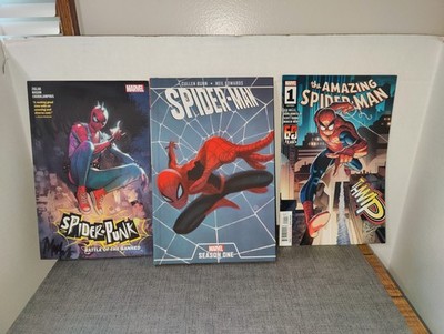 3 Spiderman Books, Season One, Spider-Punk, Comic Book-Six Months Later