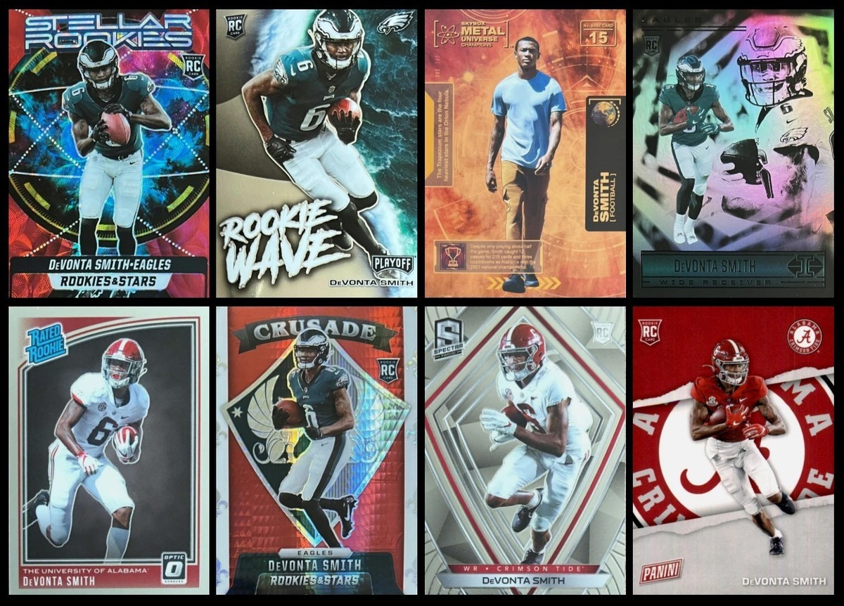 DeVonta Smith 2021 Rookie Cards Choose! Inserts Parallels Prizms Eagles Alabama