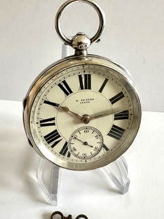 Antique Chunky Silver Case Pocket Watch D.Swyers Chester 1902 fully working