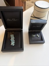 Sheila Fleet Storm Prendant And Earrings Sterling And Enamel