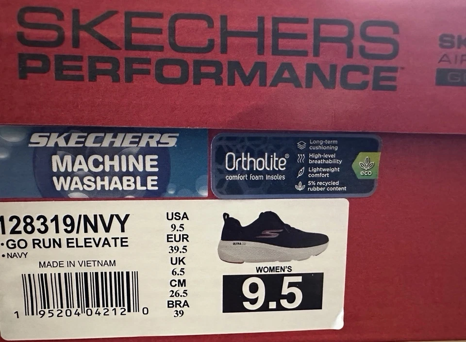 Skechers *NEW* Go Run Elevate Women's Running Sneakers Size 9.5, Navy/Pink  - Image 3 of 4