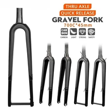 700C Carbon Road Bike Fork 9*100MM 12*100MM 700*45C Internal Cable Gravel Fork