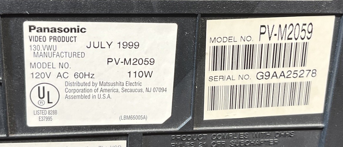 Panasonic PV-M2059 20