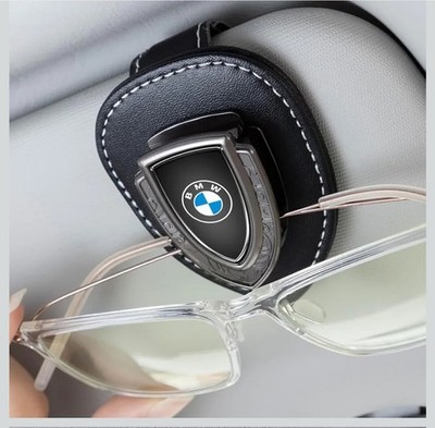 BMW Auto Sonnenblende Sonnenbrille Magnet Leder Halter Brillenaufhänger Clip UK