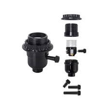 UL Listed E26 Light Socket with ON/Off Switch – Threaded Lamp Socket Replacement