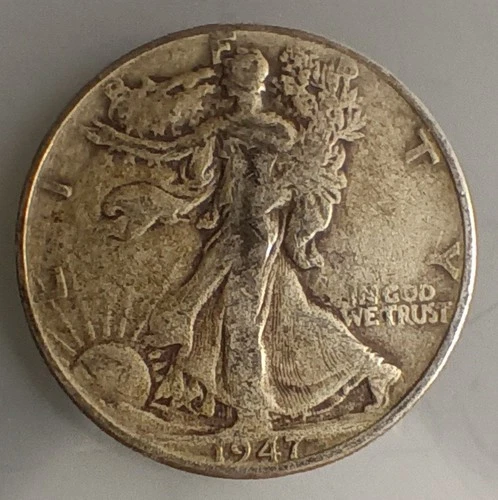 1947 Walking Liberty Silver Half Dollar | Final Year Issue | Choice VF Detail