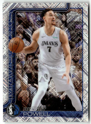 2025 Topps Chrome NBA No. 223 Dwight Powell Skylight Refractor
