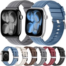 For Apple Watch Series 11 10 9 8 7 SE Ultra 3 38-49mm Silicone iWatch Band Strap