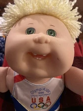 VTG 1996 Olympic Kids Cabbage Patch Kids Doll Official Team Mascot USA 1 Owner