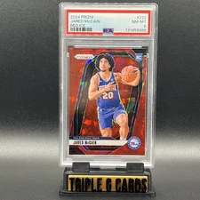2024 PANINI PRIZM RED ICE #222 JARED MCCAIN ROOKIE RC PSA 8