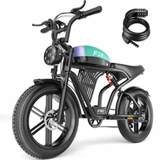 ASKGO Electric Dirt Bike for Adults 1800W 30MPH 20" Fat Tire Electric Bicycle